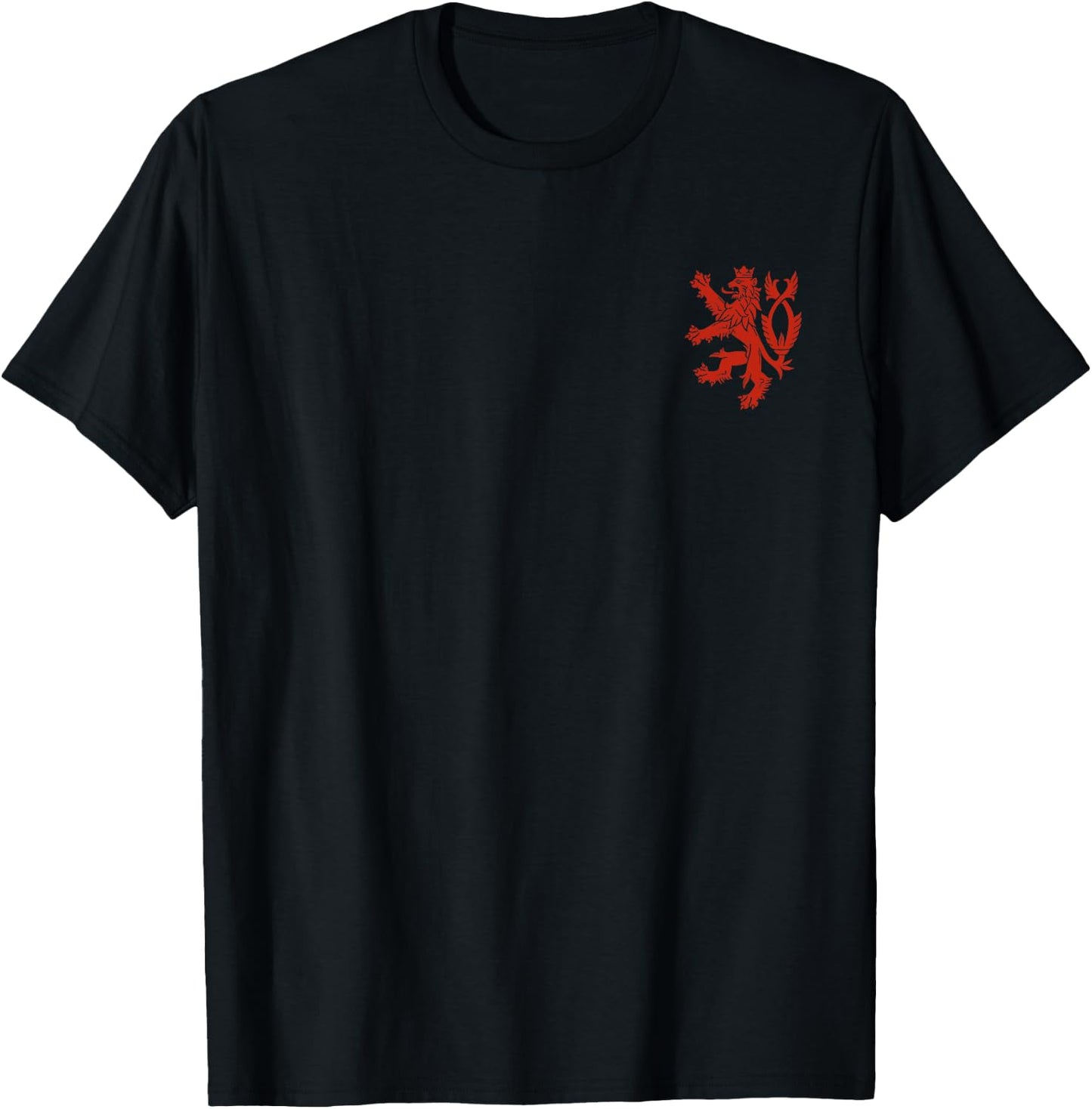 Czech Republic Bohemia Arms Double-tailed Lion Flag T-Shirt - T-Shirt | Black