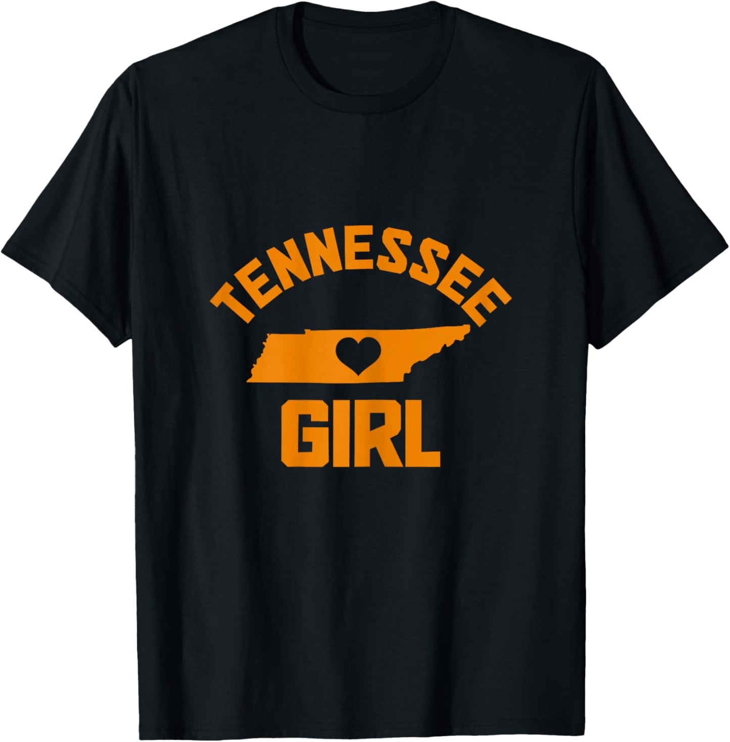 Tennessee Heart Nashville Memphis TN State Map Girl T-Shirt - T-Shirt | Black