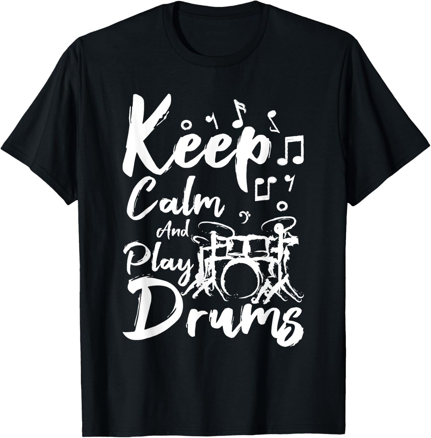 Keep calm and play drums T-Shirt - T-Shirt | Black