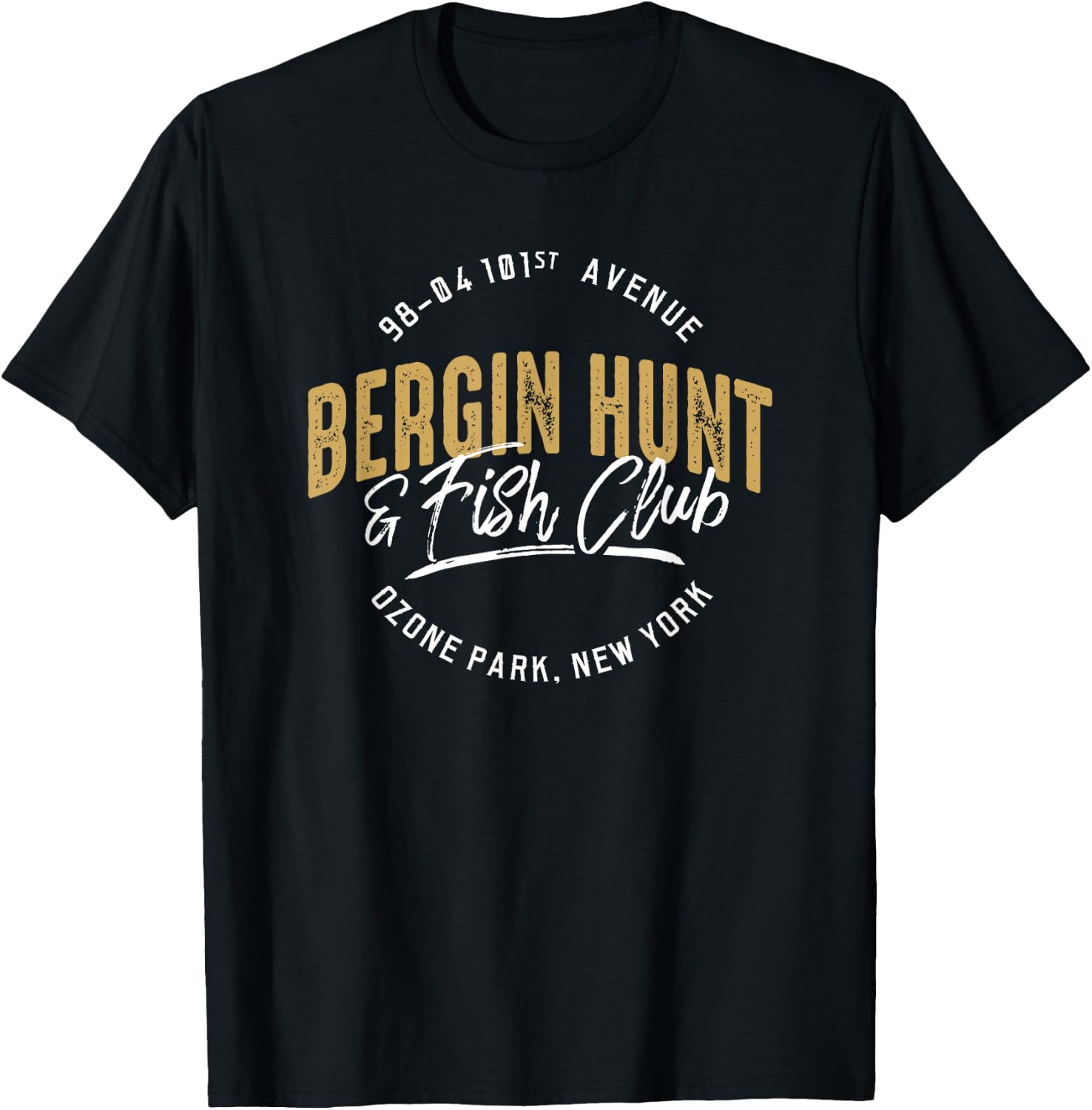 Bergin Hunt & Fish Club (large design) T-Shirt - T-Shirt | Black