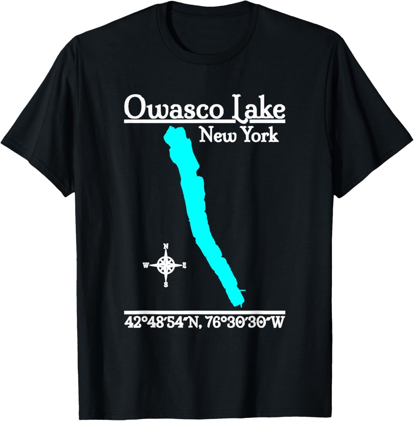 Owasco Lake, New York T-Shirt - T-Shirt | Black