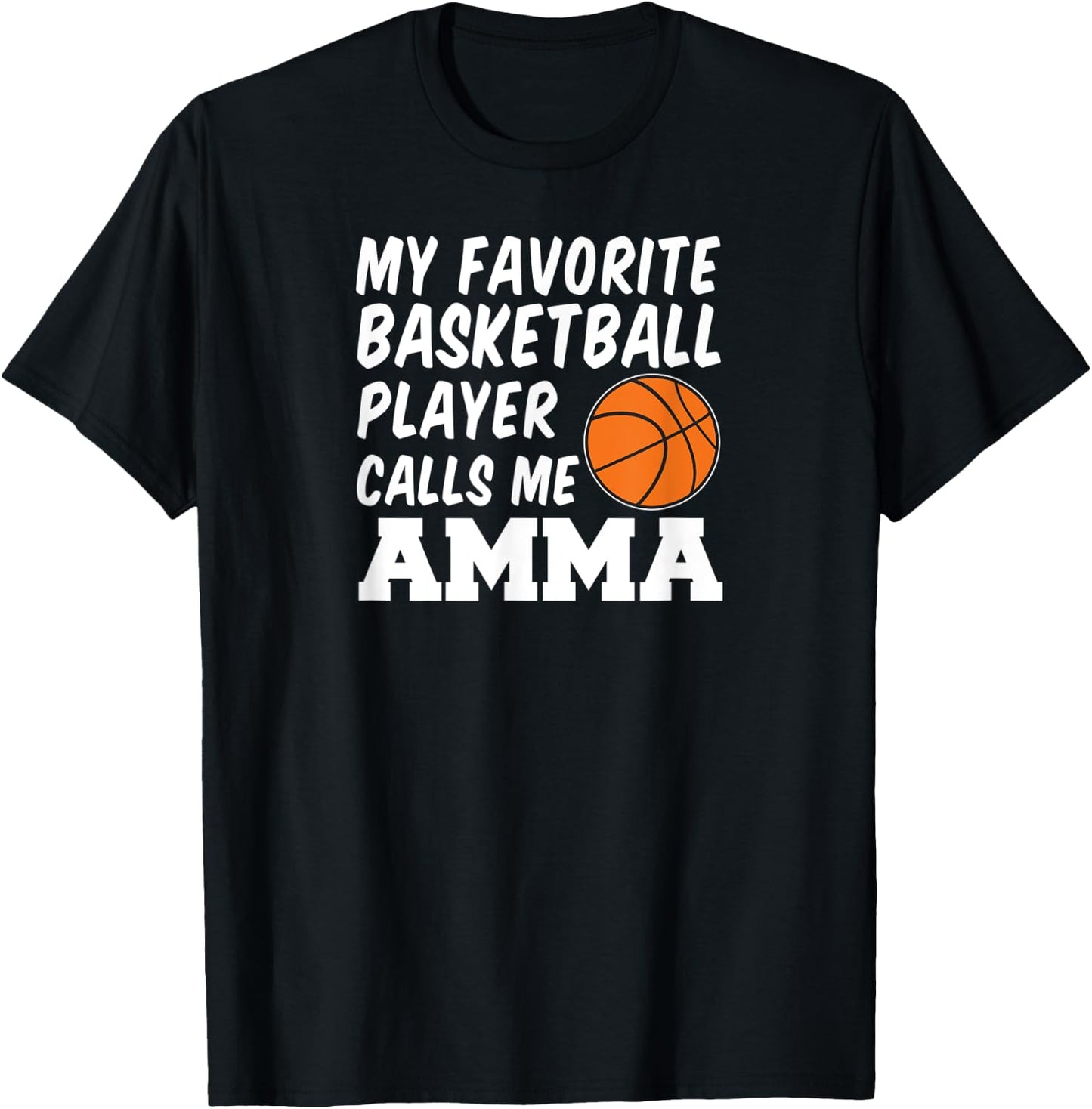 Favorite Basketball Player Calls Me Amma Icelandic Grandma T-Shirt - T-Shirt | Black