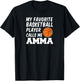 Favorite Basketball Player Calls Me Amma Icelandic Grandma T-Shirt - T-Shirt | Black