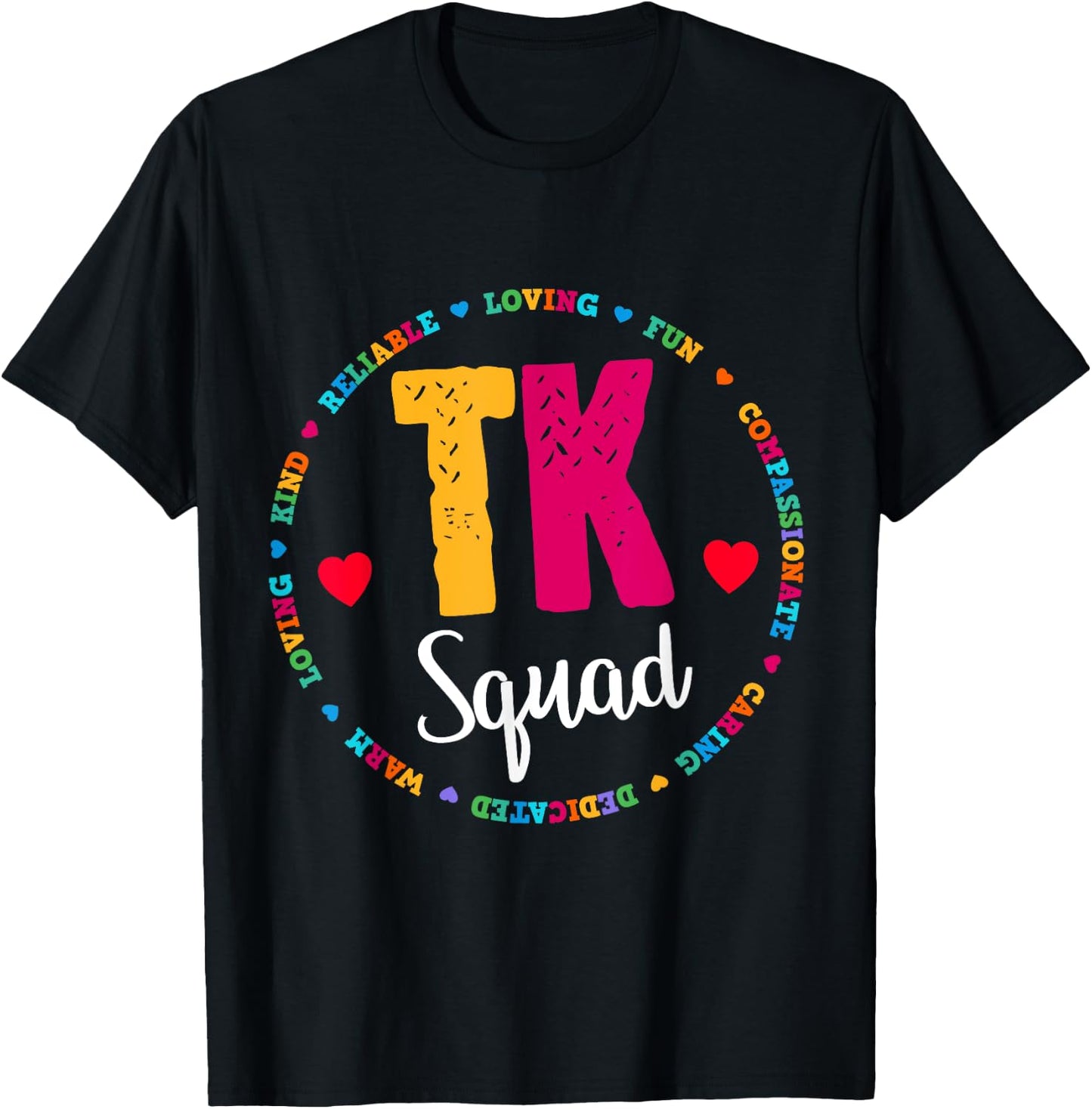 TK Squad - Transitional Kindergarten Teacher Team Crew T-Shirt - T-Shirt | Black