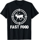 Funny Fast Food Deer Hunting Hunter Gift T-Shirt - T-Shirt | Black