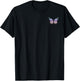 Colorful Butterfly Pocket Logo T-Shirt - T-Shirt | Black