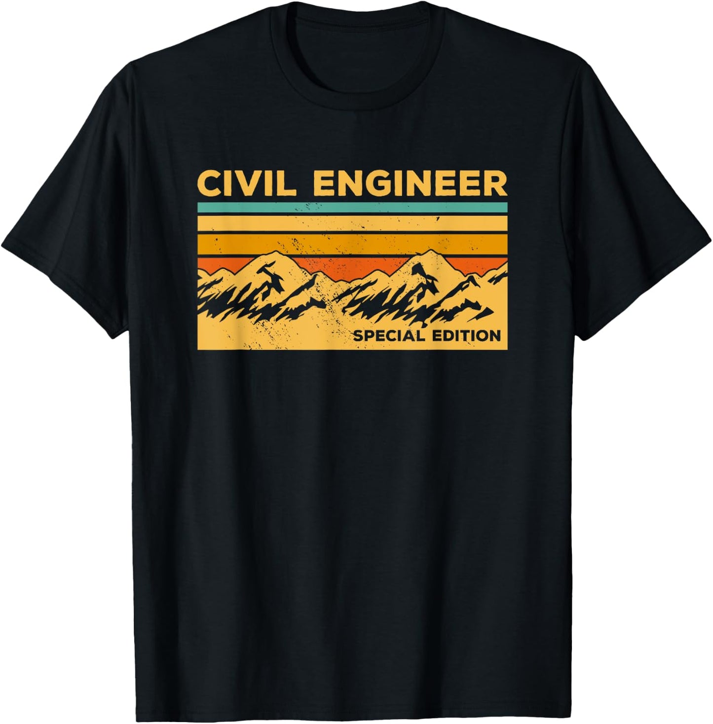 Vintage Civil Engineer Special Edition Engineering T-Shirt - T-Shirt | Black