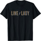 Lineman Girlfriend Line Lady Leopard Electricians Lady T-Shirt - T-Shirt | Black