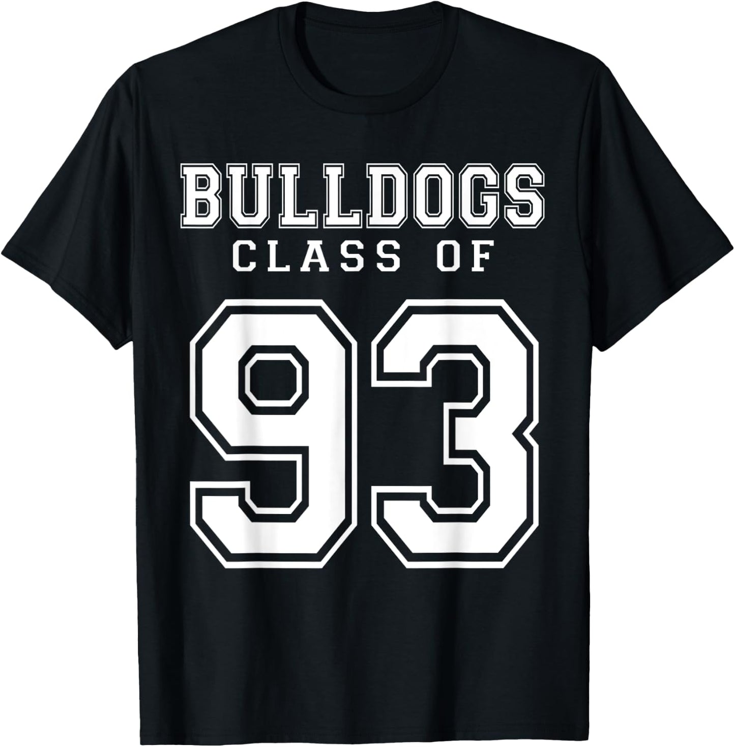 Class Of 1993 Bulldogs Custom Graduation Senior Personalized T-Shirt - T-Shirt | Black
