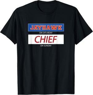Jayhawk on Sunday Chief on Sunday T-Shirt - T-Shirt | Black