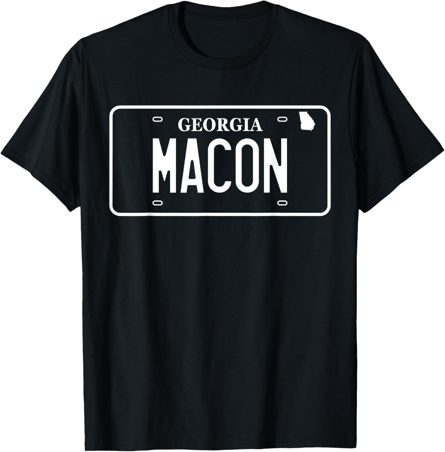 Macon Georgia License Plate, Macon T-Shirt - T-Shirt | Black