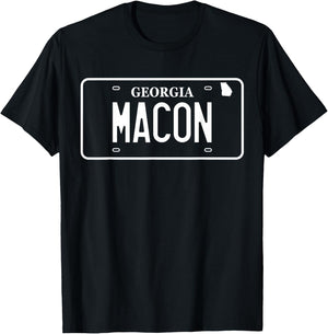 Macon Georgia License Plate, Macon T-Shirt - T-Shirt | Black