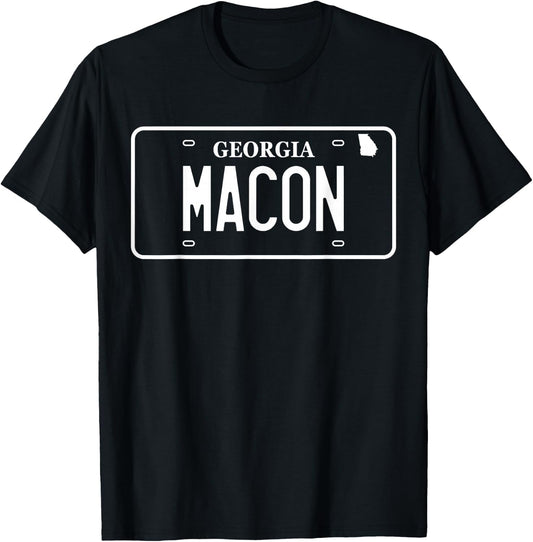 Macon Georgia License Plate, Macon T-Shirt - T-Shirt | Black
