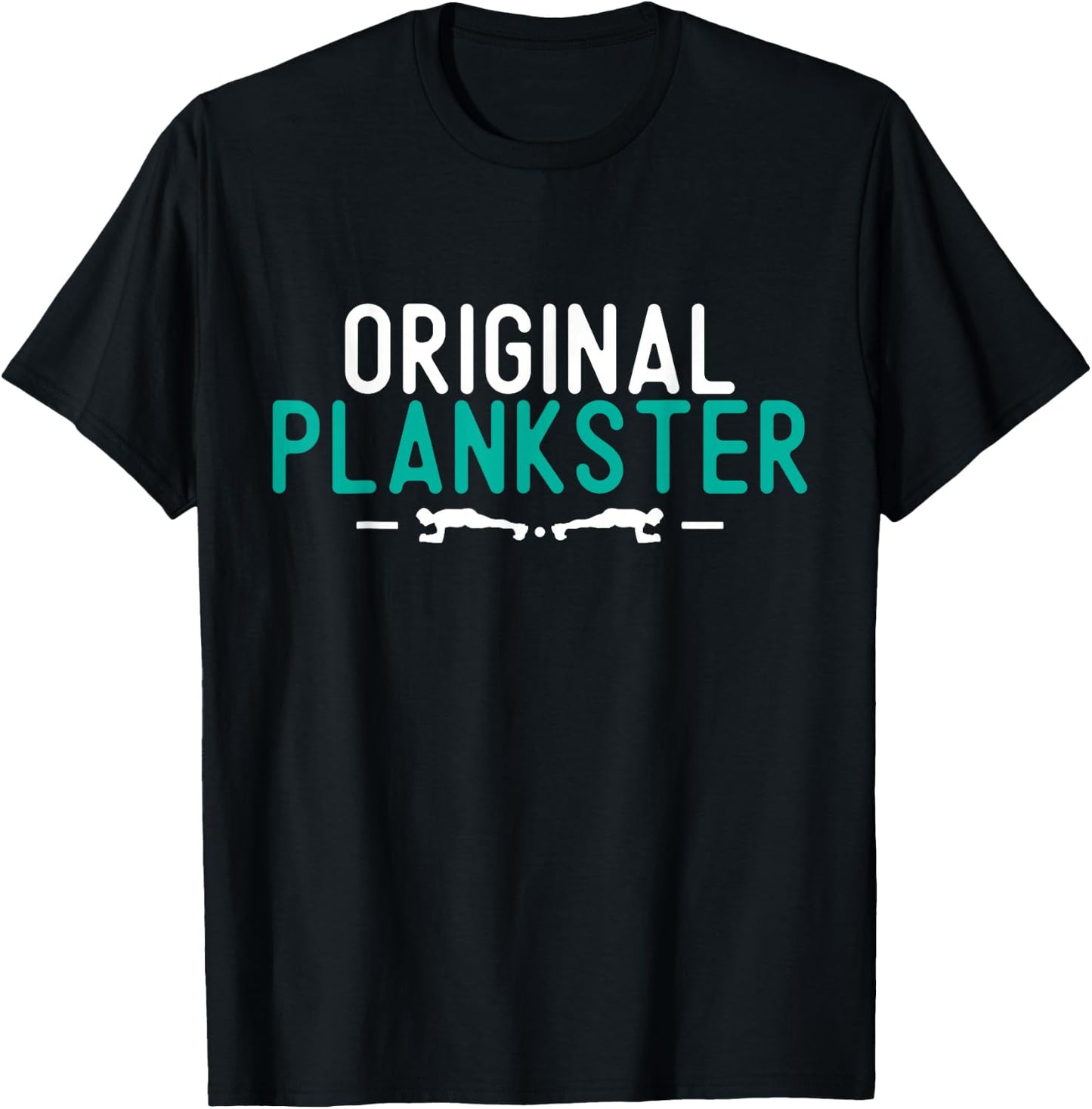 Funny Pilates Lover Original Plankster Planksta Black Cotton , -Adults, Short Sleeve, , Small T-Shirt - T-Shirt | Black