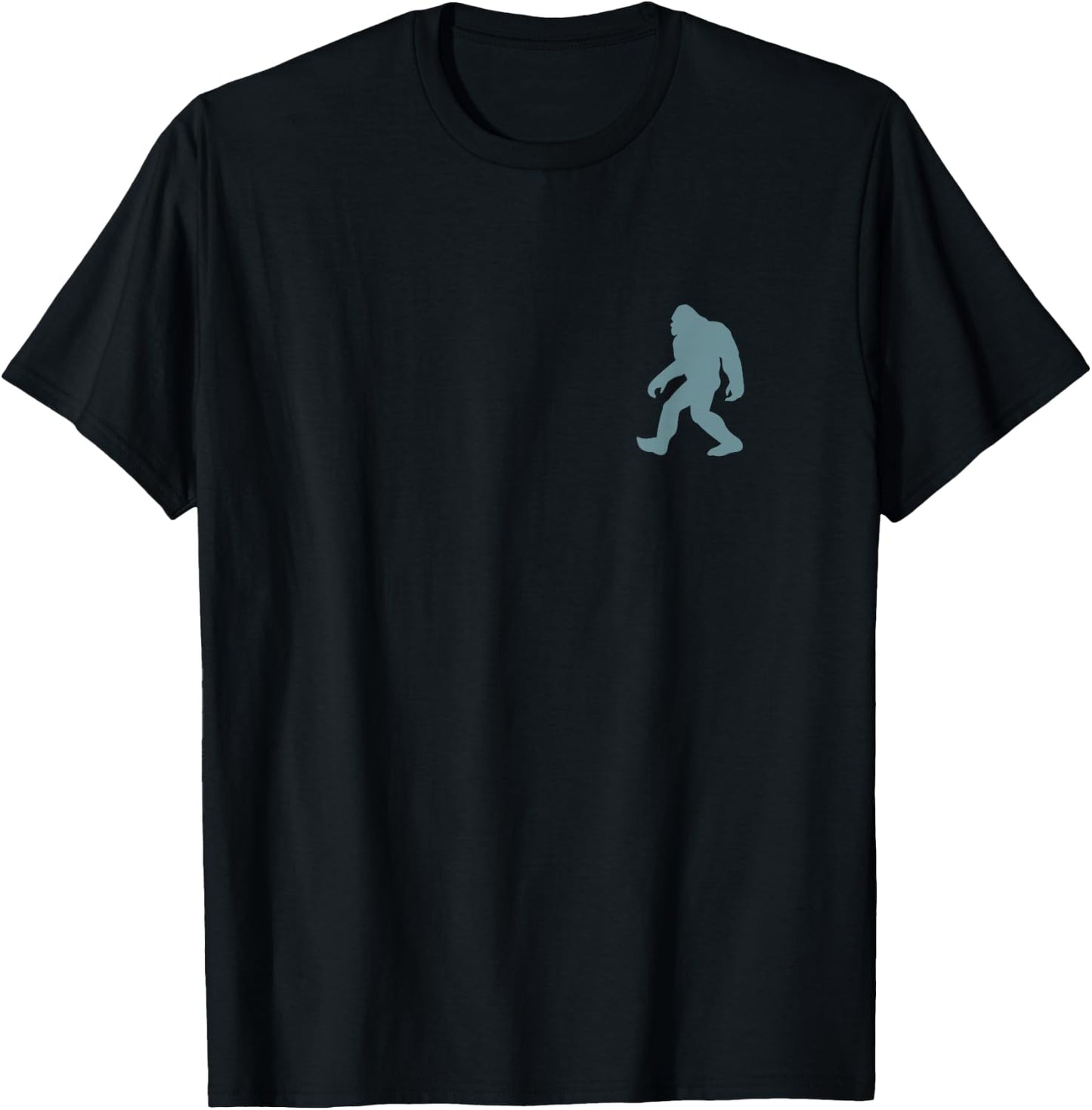 Funny Bigfoot Sasquatch Big Foot Squatch Pocket Minimalist T-Shirt - T-Shirt | Black
