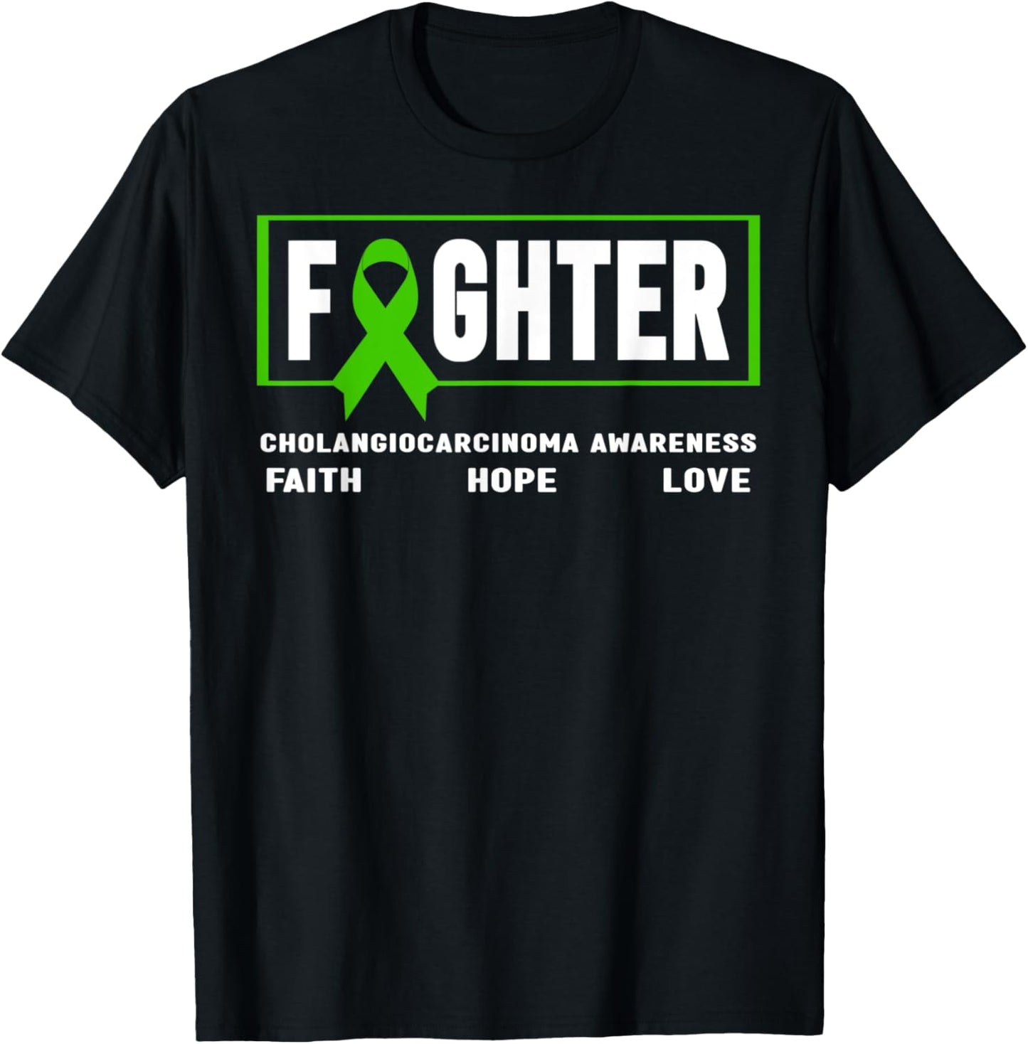Cholangiocarcinoma Fighter - Cholangiocarcinoma Awareness T-Shirt - T-Shirt | Black