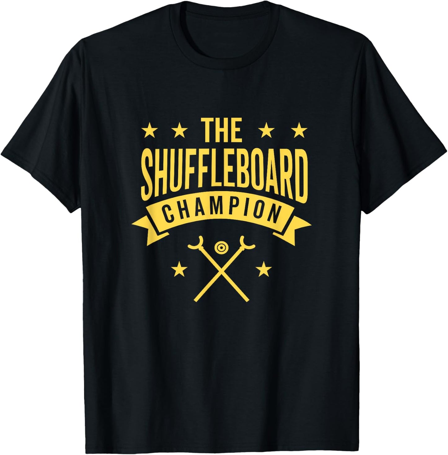 The Shuffleboard Champion T-Shirt - T-Shirt | Black