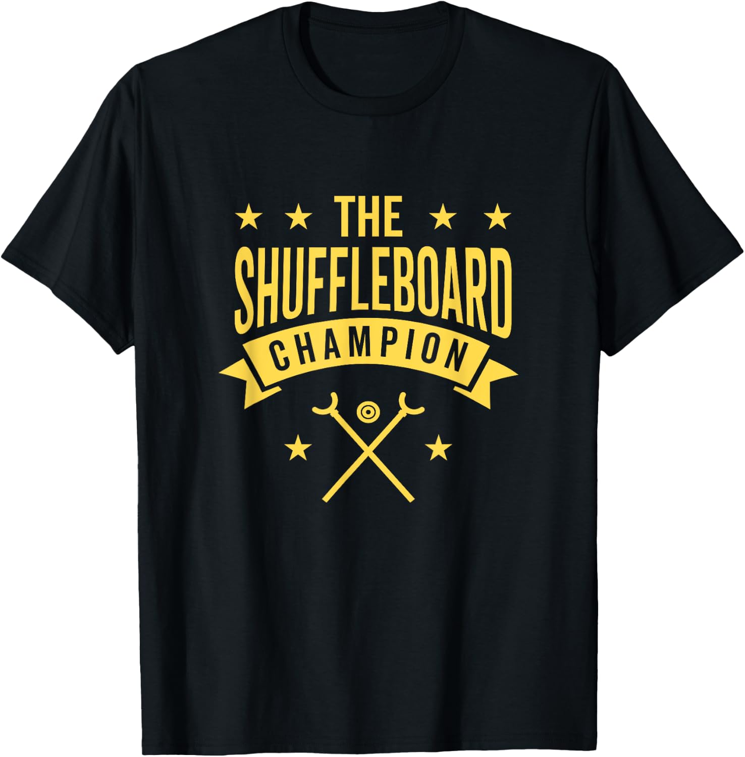 The Shuffleboard Champion T-Shirt - T-Shirt | Black