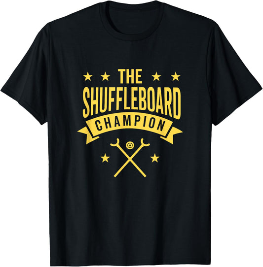 The Shuffleboard Champion T-Shirt - T-Shirt | Black