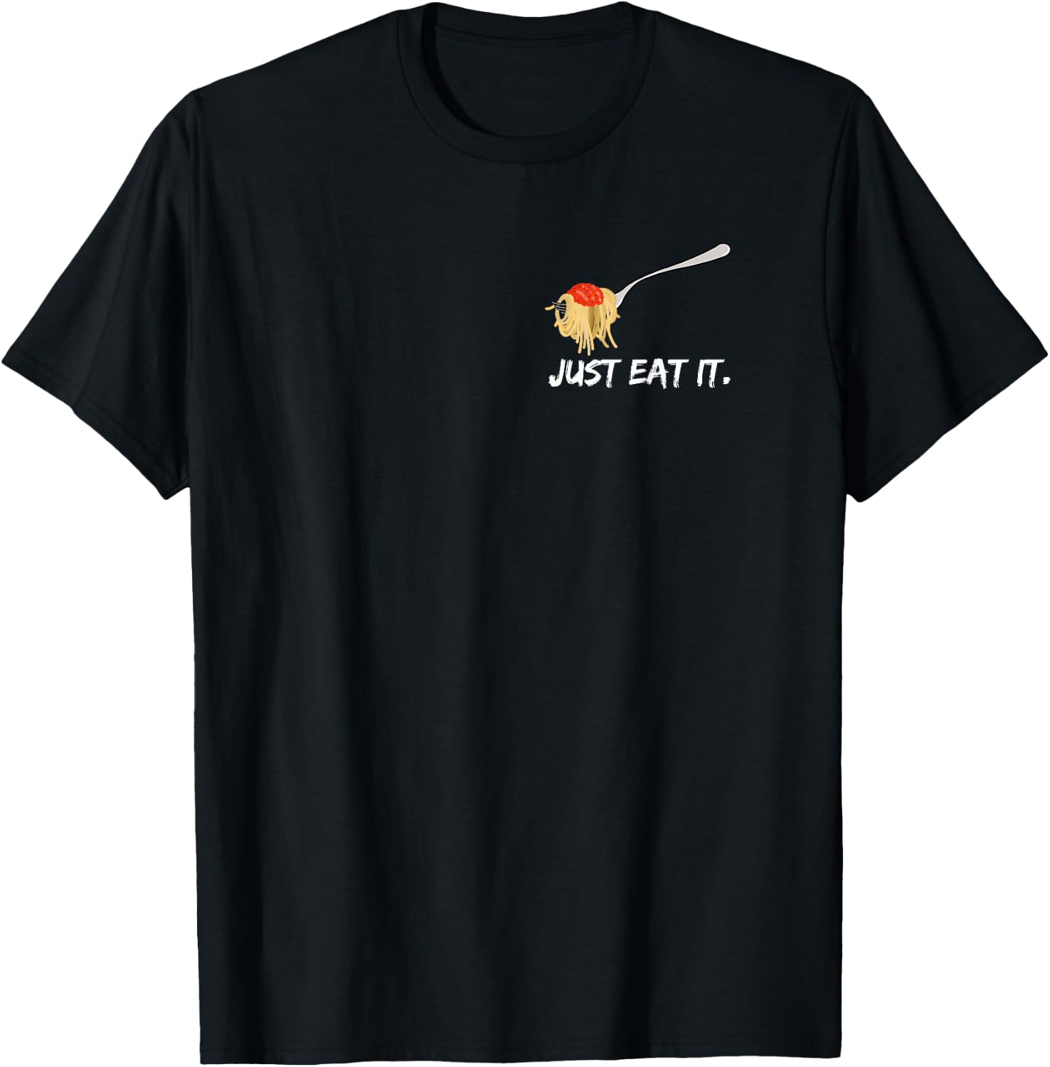 I love spaghetti with tomato sauce - pasta lover fork noods T-Shirt - T-Shirt | Black