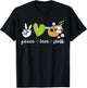Peace Love Sloth T-Shirt - T-Shirt | Black