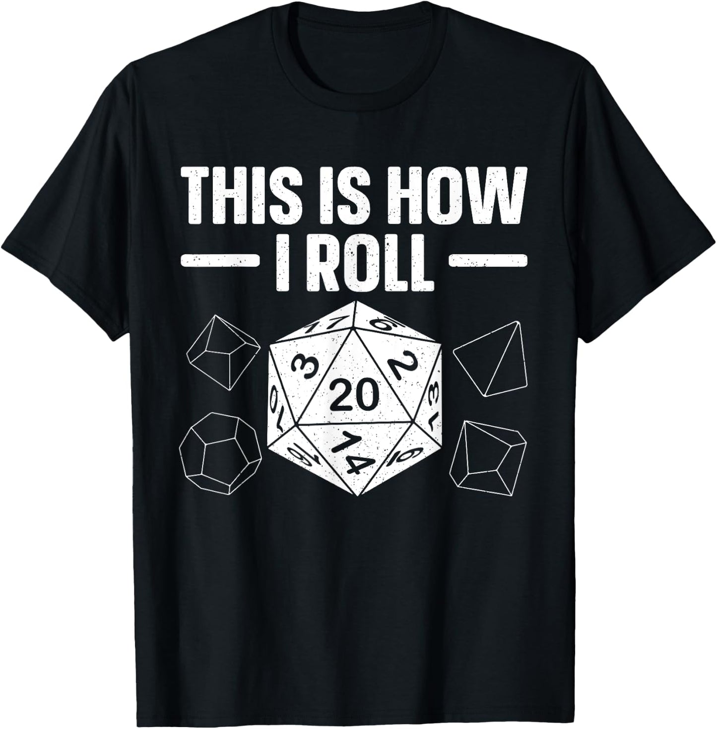 Funny Board Game Art Women Tabletop RPG D20 Dice T-Shirt - T-Shirt | Black