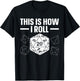 Funny Board Game Art Women Tabletop RPG D20 Dice T-Shirt - T-Shirt | Black