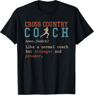 Cross Country Coach, Sports Coaching T-Shirt - T-Shirt | Black