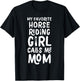 My Favorite Horse Riding Girl Calls Me Mom Funny T-Shirt - T-Shirt | Black