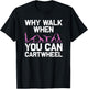 Funny Gymnastics Gymnast Gift Girls Women Cool Cartwheel T-Shirt - T-Shirt | Black