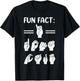 Funny ASL American Sign Language Fun Fact I Don't Care T-Shirt - T-Shirt | Black
