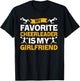 My Favorite Cheerleader Is My Girlfriend Cheer Boyfriend T-Shirt - T-Shirt | Black