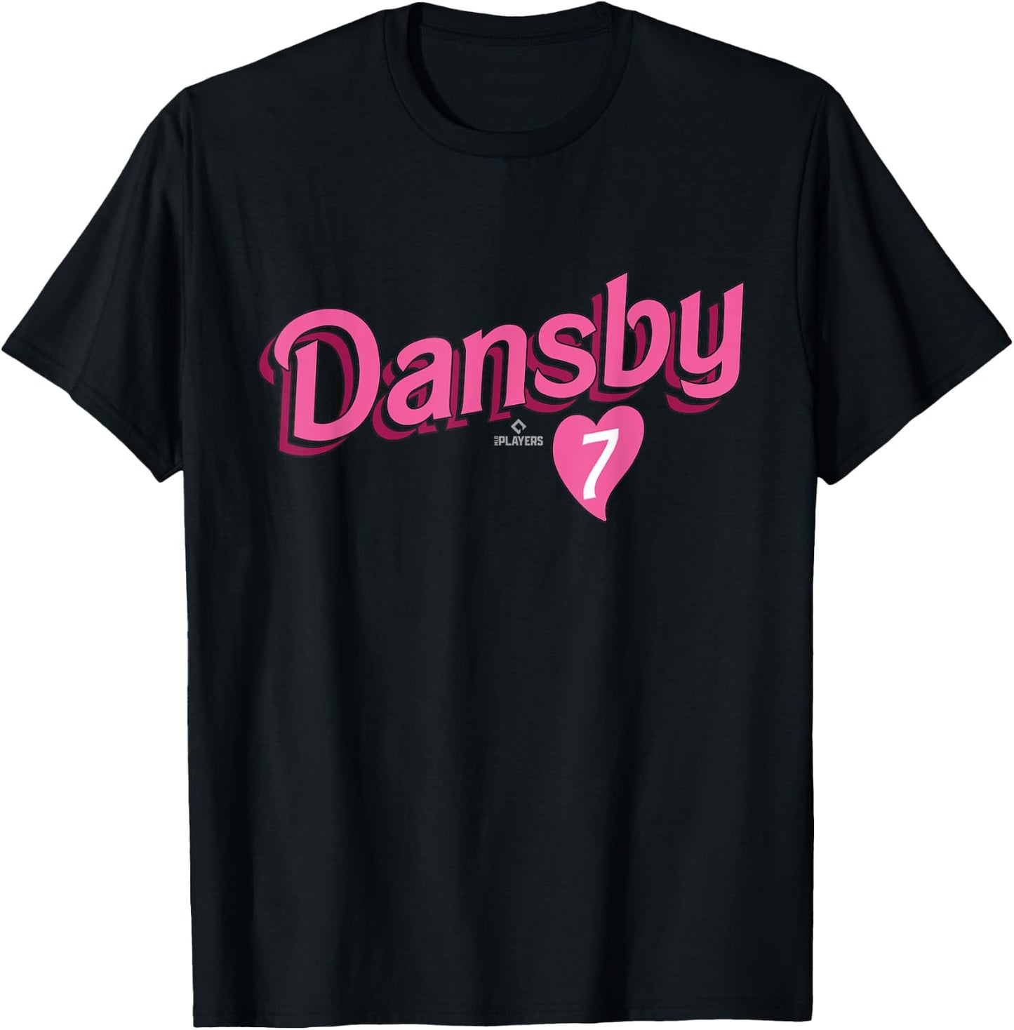 Dansby Swanson Chicago Baseball Valentine MLBPA T-Shirt - T-Shirt | Black