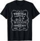 Tequila Goes In Wisdom Comes Out Funny Drinking T-Shirt - T-Shirt | Black