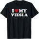 I Love My Vizsla, I Heart My Vizsla T-Shirt - T-Shirt | Black