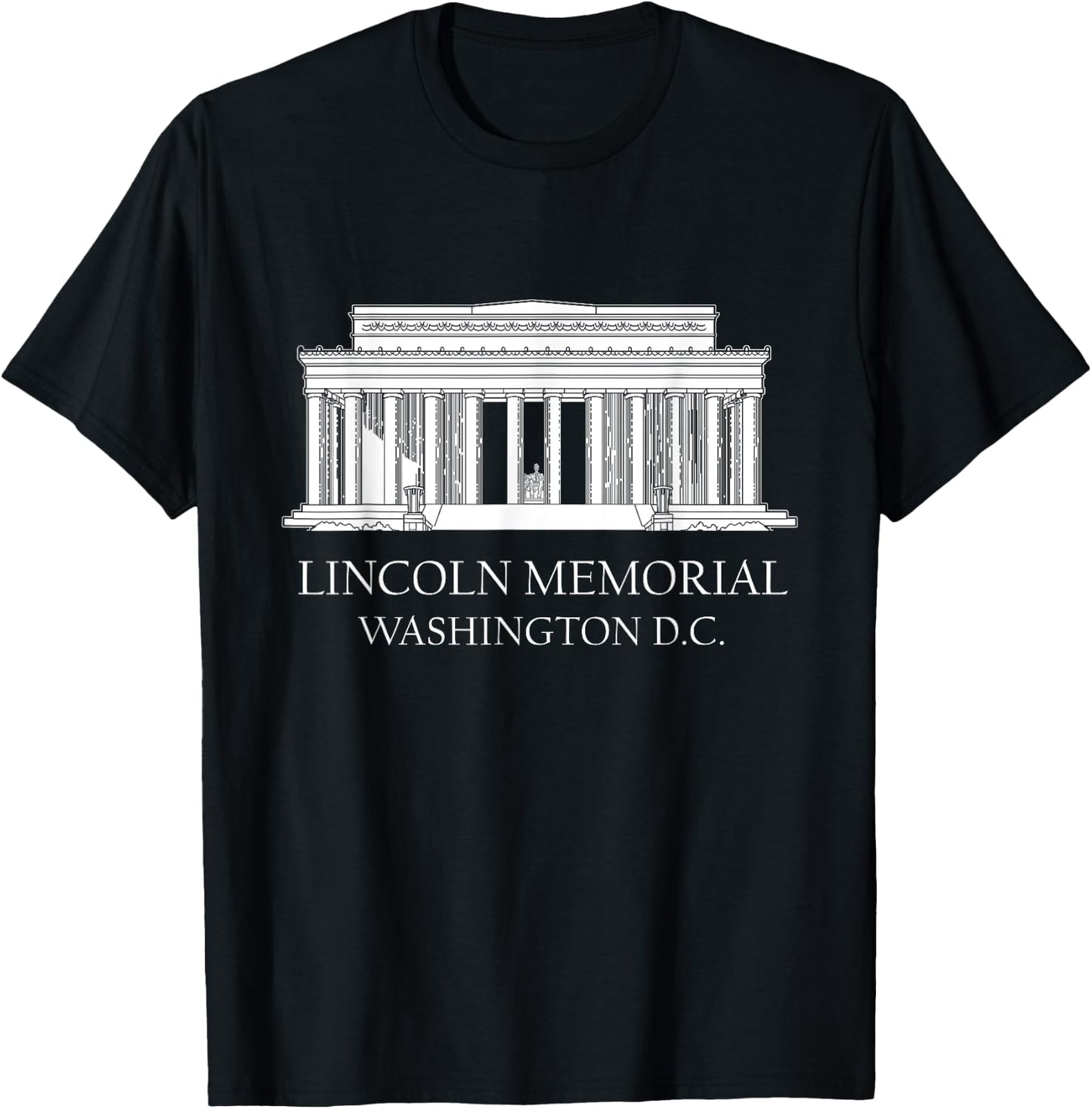 Lincoln Memorial Peace Quote on Back Inauguration Wash DC T-Shirt - T-Shirt | Black