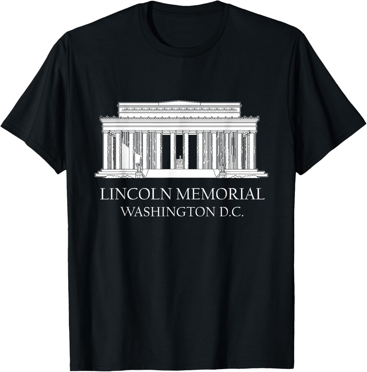 Lincoln Memorial Peace Quote on Back Inauguration Wash DC T-Shirt - T-Shirt | Black