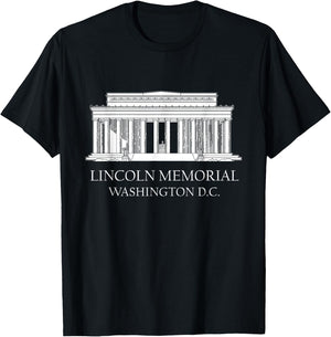 Lincoln Memorial Peace Quote on Back Inauguration Wash DC T-Shirt - T-Shirt | Black
