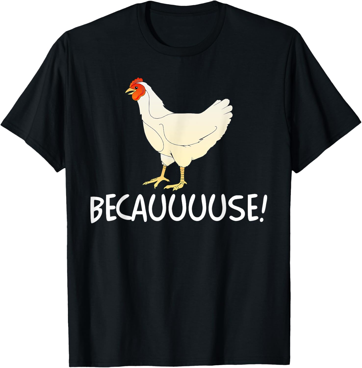 Why Are Chickens So Funny Because Funny Trending Meme T-Shirt - T-Shirt | Black
