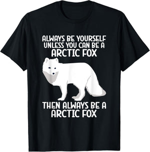 Arctic Fox Artic Animals Cute Artic Fox Lover Pajamas T-Shirt - T-Shirt | Black