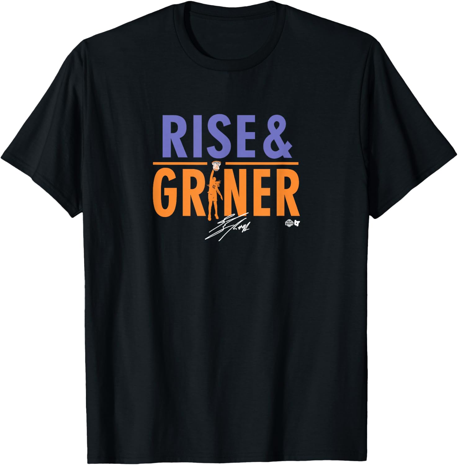 BRITTNEY GRINER: RISE AND GRINER - Phoenix Basketball T-Shirt - T-Shirt | Black