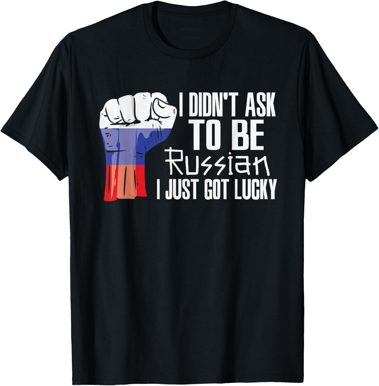 Russian Russia Flag Grown Russian Roots Russian Patriot T-Shirt - T-Shirt | Black