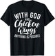 With God and Chicken Wings anything is possible Chicken Wing T-Shirt - T-Shirt | Black