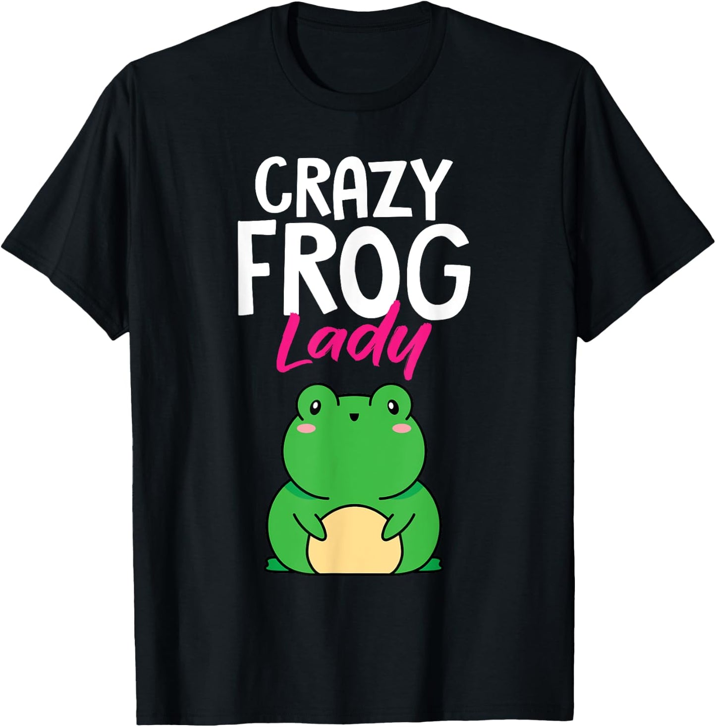 Funny Crazy Frog Lady Women Amphibian Herpetologist T-Shirt - T-Shirt | Black