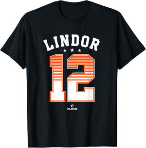 Francisco Lindor 12 New York MLBPA T-Shirt - T-Shirt | Black