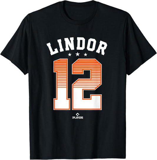 Francisco Lindor 12 New York MLBPA T-Shirt - T-Shirt | Black