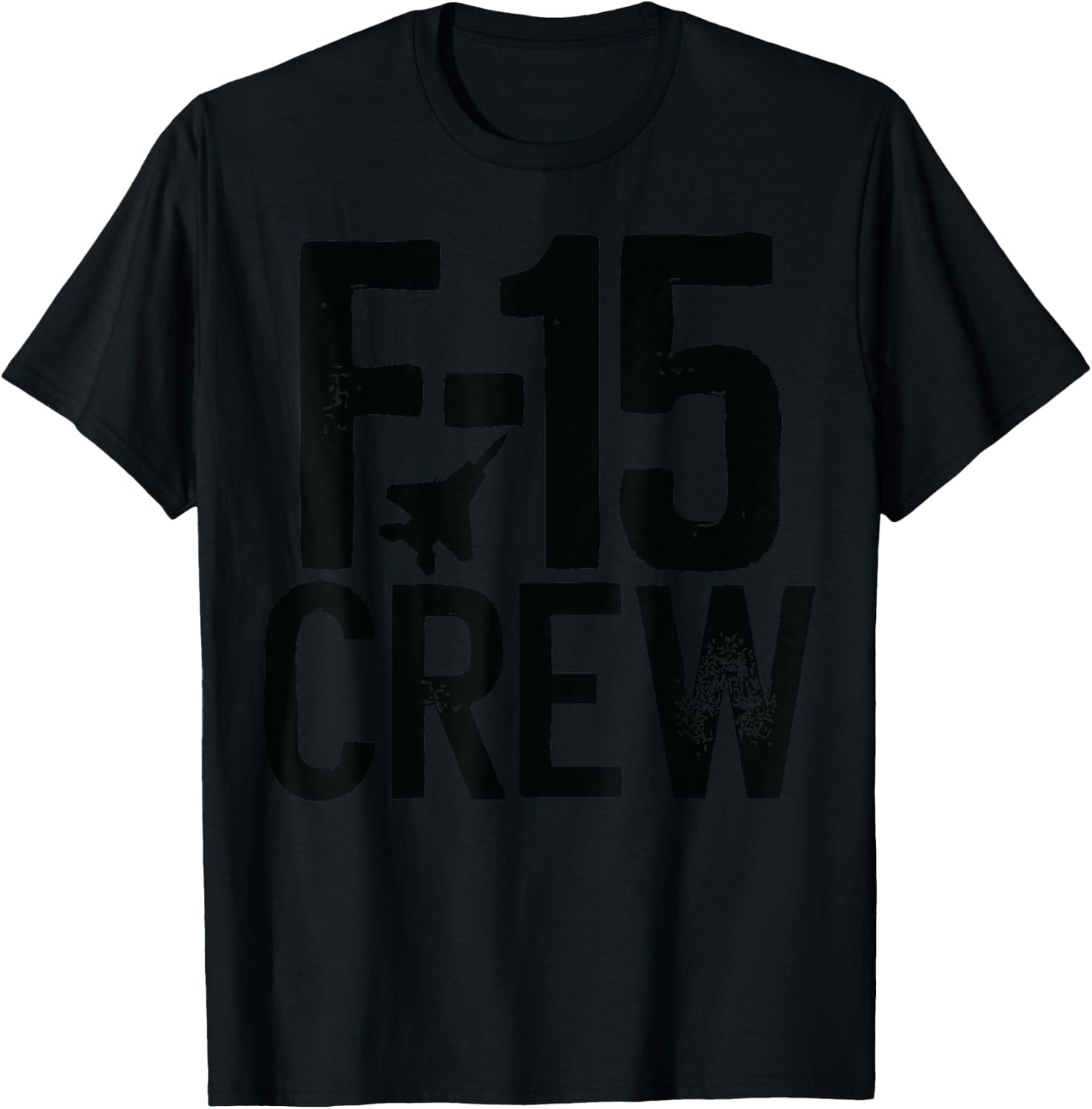 Eagle F-15 silhouette Jet Fighter Crew and Team Fighter jet T-Shirt - T-Shirt | Black