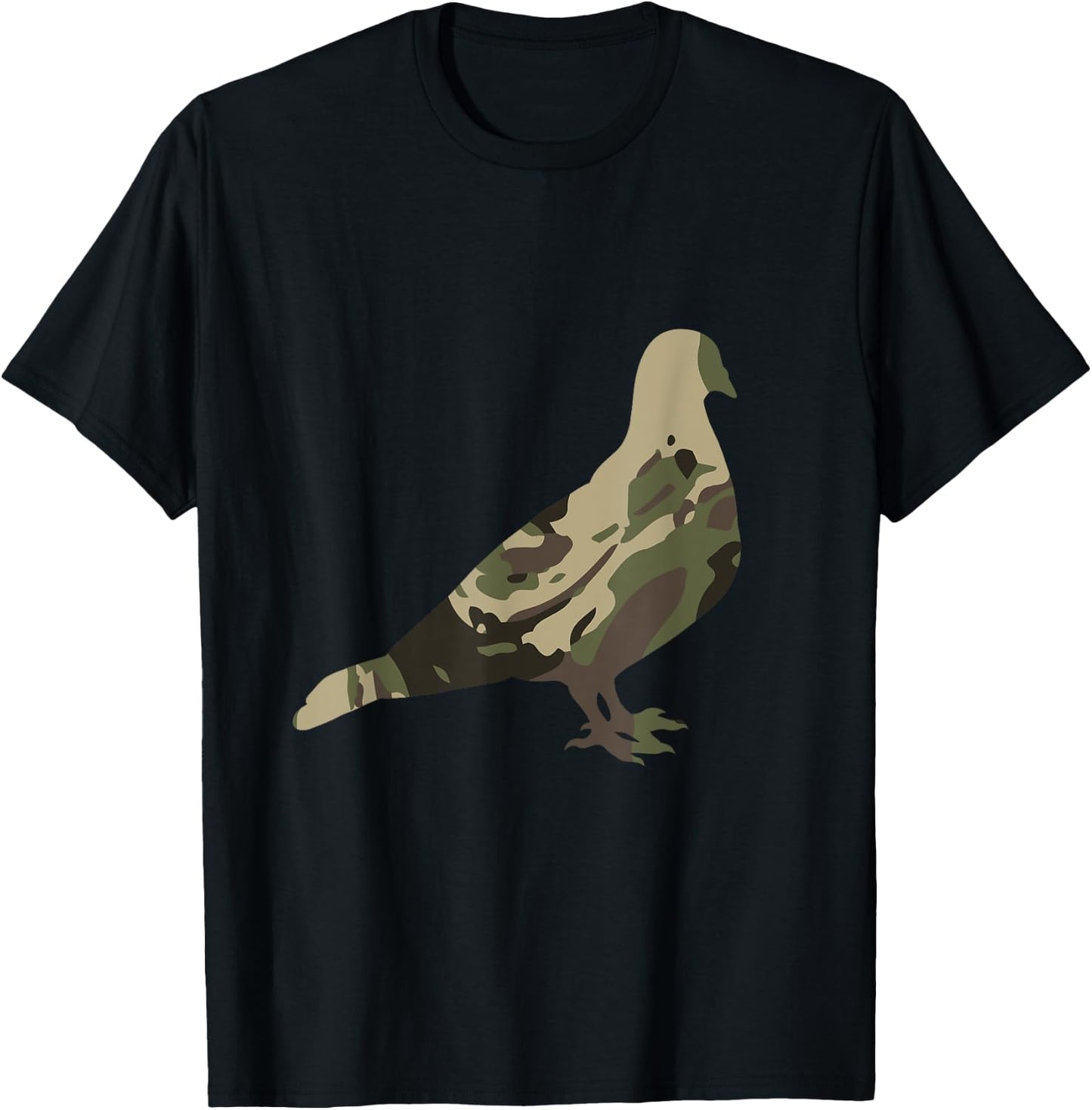 Dove Hunting Trip messy bun Hunters Bird Military Dove Camo T-Shirt - T-Shirt | Black