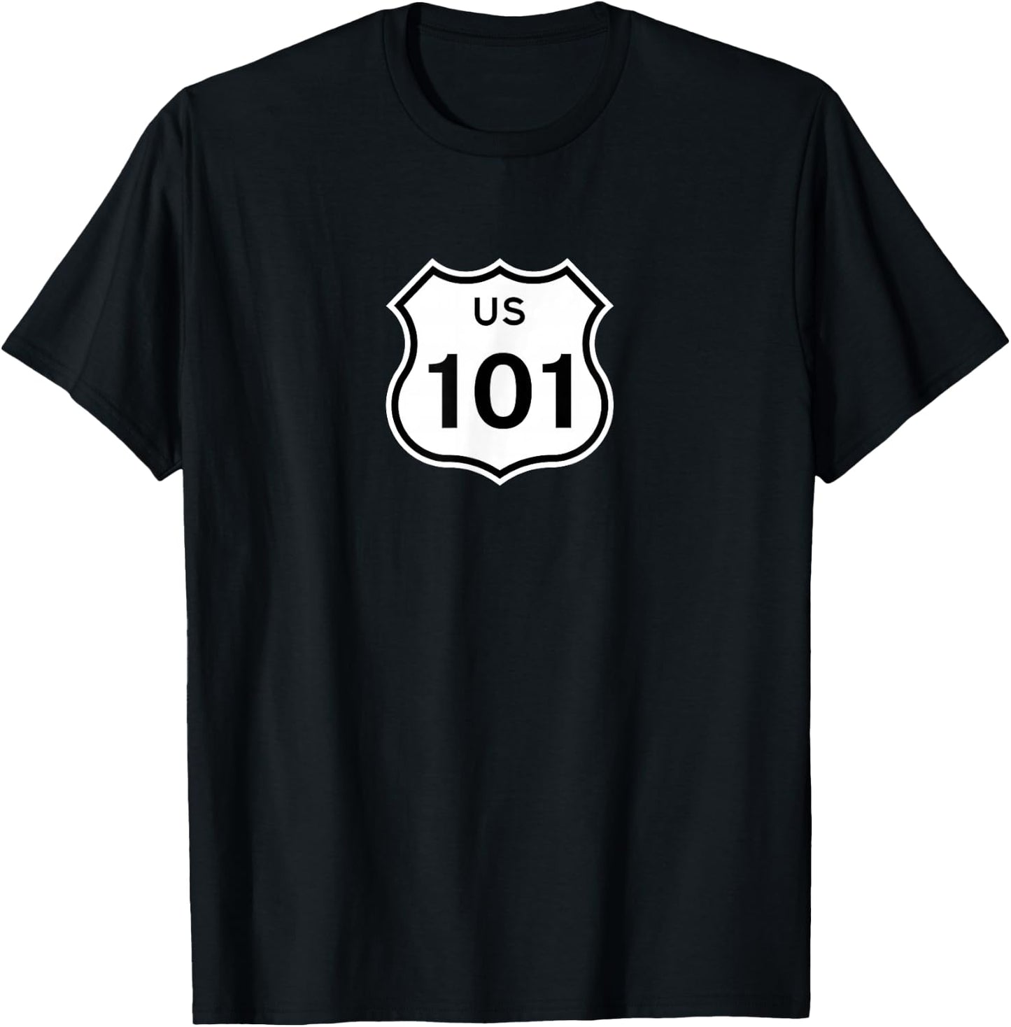 Highway Sign - US Route 101 T-Shirt - T-Shirt | Black