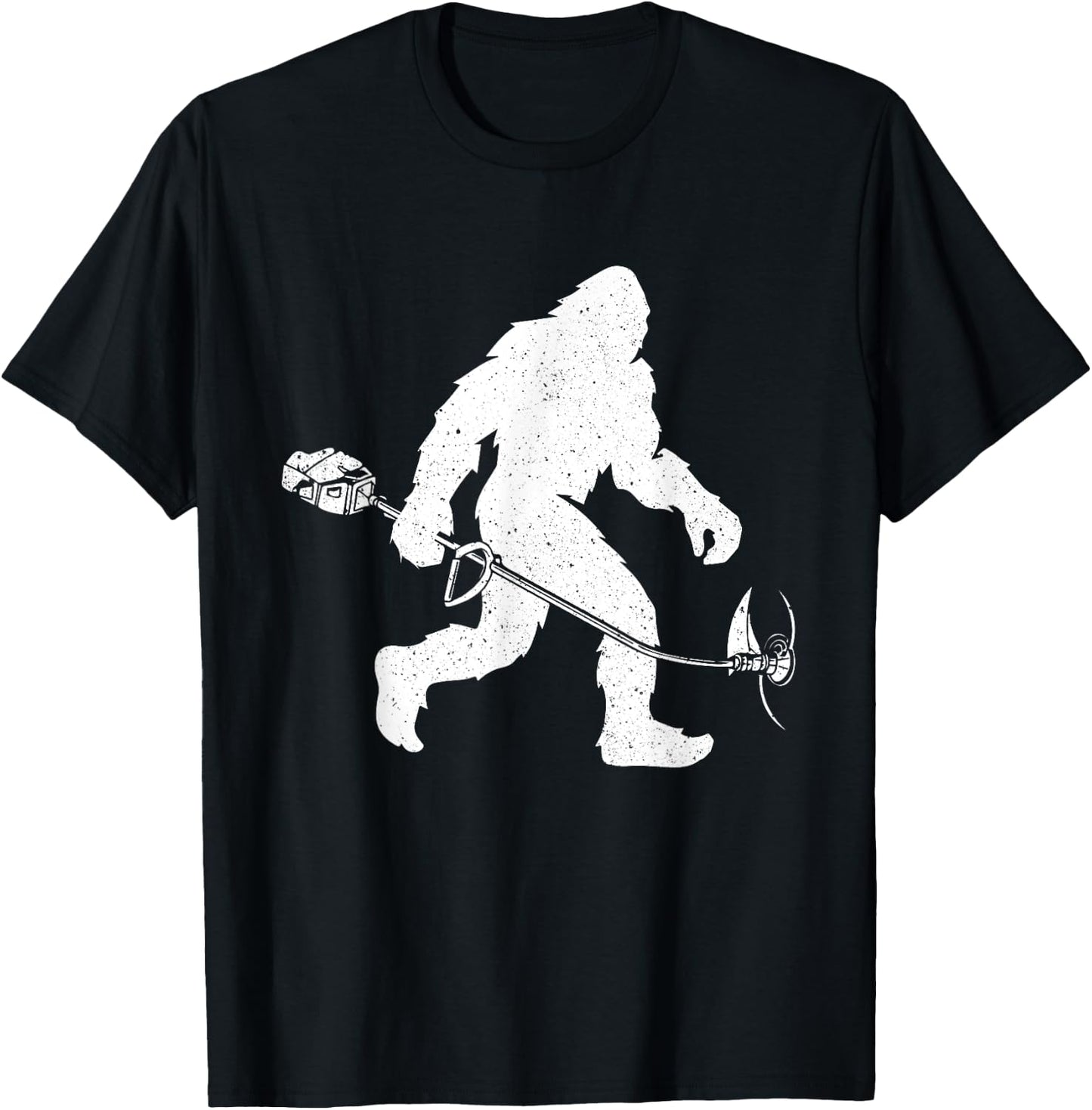 Lawn Trimmer - Bigfoot Sasquatch Grass Landscape Landscaper T-Shirt - T-Shirt | Black